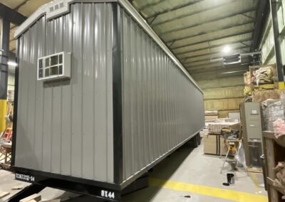 exterior of mobile office structure