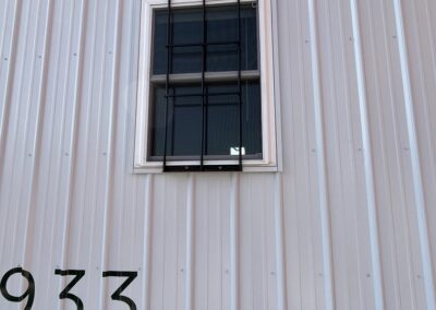 exterior view of window with security bars