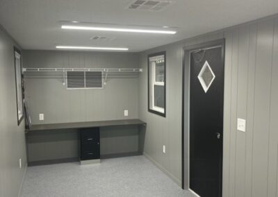 office with built-in desk