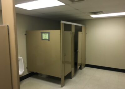 bathroom stalls and urinal